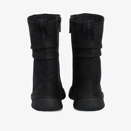 GROUNDIES® ODESSA GX2 Černé | Dámské zateplené barefoot kozačky