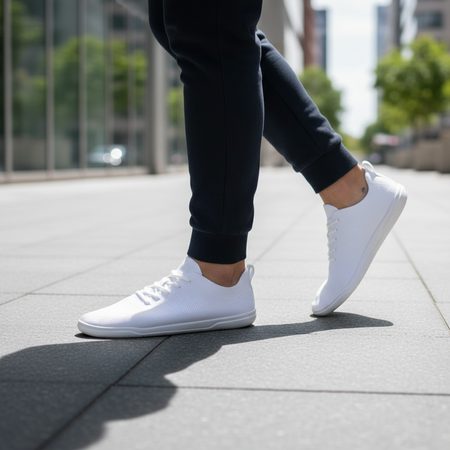 GROUNDIES ACTIVE KNIT White | Barefoot sportovní tenisky