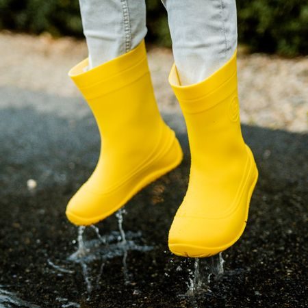 CRAVE MONSOON Yellow | Dětské barefoot holínky