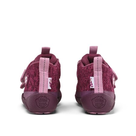 AFFENZAHN LOWBOOT KNIT HAPPY OTTER Berry | Dětské celoroční barefoot boty