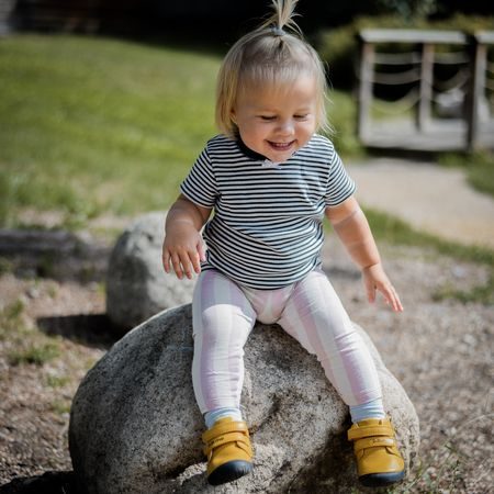 D.D.STEP S070-42919 CELOROČNÍ TENISKY Yellow | Dětské celoroční barefoot boty