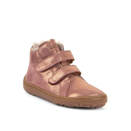 FRODDO ZIMNÍ FURRY Pink Gold | Dětské zimní zateplené barefoot boty