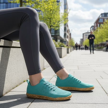 GROUNDIES ACTIVE KNIT WOMEN Torquois Jade | Dámské barefoot sportovní tenisky