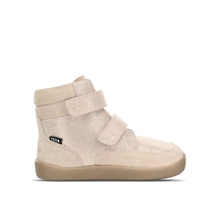 BUNDGAARD BASIL Old Rose Glitter | Dětské zimní zateplené barefoot boty