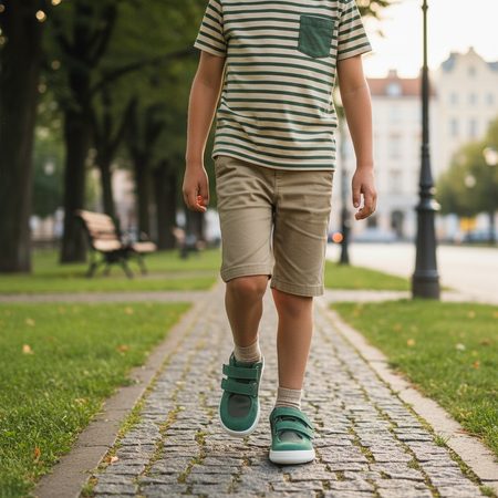 BABY BARE FEBO SNEAKERS Khaki | Children's Barefoot Trainers