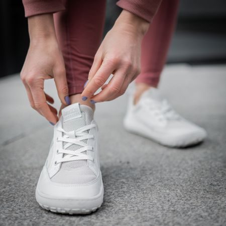 FRODDO TENISKY GEO LACES White | Sportovní barefoot tenisky