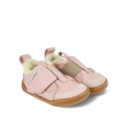 PEGRES PRVNÍ ZIMNÍ BOTIČKY SBF64W Růžová | Dětské první barefoot zateplené botičky