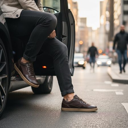 GROUNDIES Nova Special Espresso/Croco | Dámské barefoot tenisky