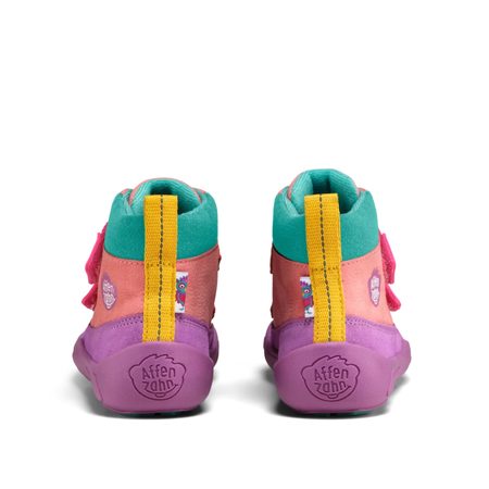 AFFENZAHN LOWBOOT LEATHER FRIENDY OWL Pink | Dětské celoroční barefoot boty