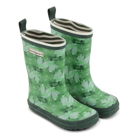 naBOSo BUNDGAARD CLASSIC RUBBER BOOT Green Water Bundgaard Rain Boots Children Experience the Comfort of Barefoot Shoes