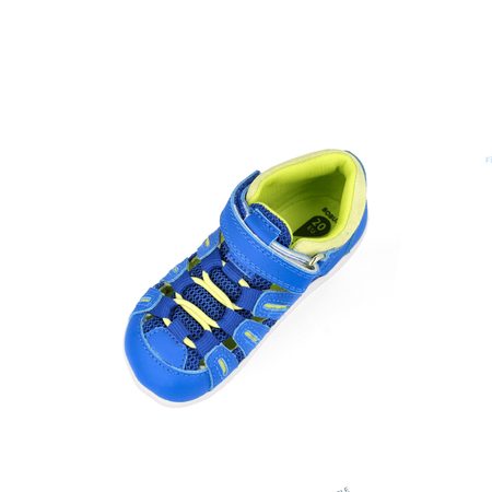 BOBUX SUMMIT Snorkel Blue + Sunny Lime | Dětské barefoot sandály 3