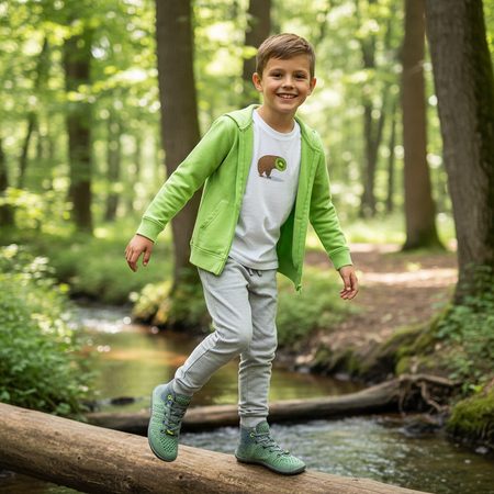 LEGUANO LEGUANITO GO Kiwi | Dětské barefoot tenisky