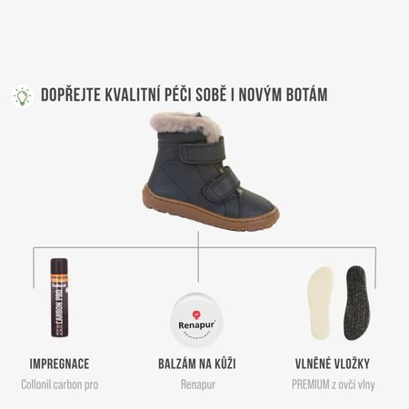 FRODDO KOTNÍKOVÉ ZIMNÍ FURRY BOOT Dark Blue