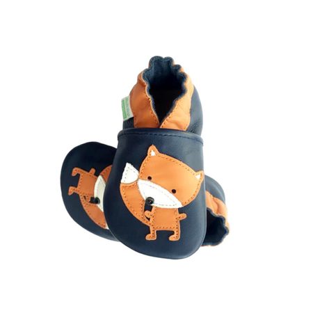 HOPI HOP BAREFOOT KOŽENÉ CAPÁČKY Lišáček Modré | Dětské barefoot capáčky 3