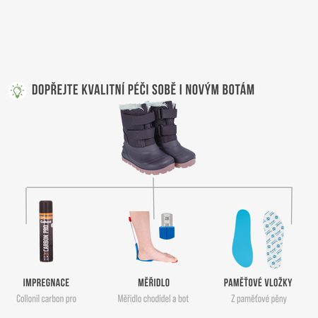 CRAVE BLIZZARD Purple | Dětské zimní zateplené boty