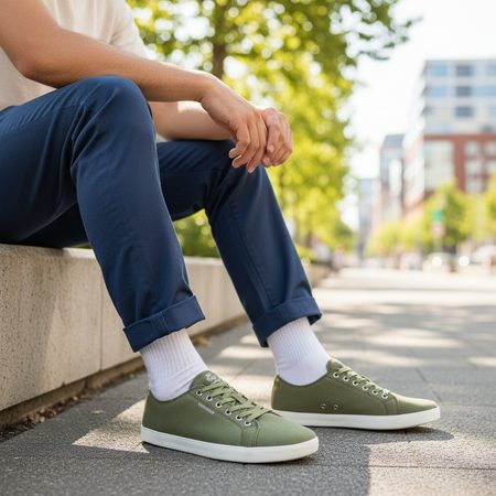 GROUNDIES LIMA Khaki | Pánské barefoot tenisky