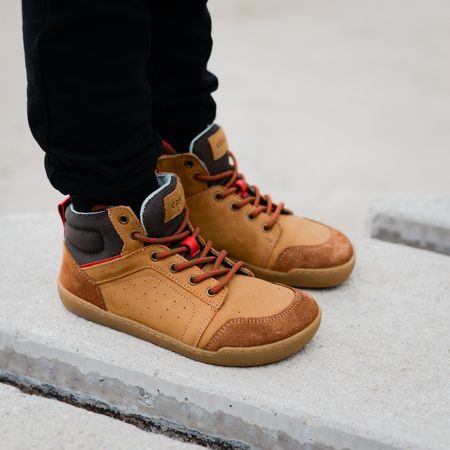 CRAVE BILBAO Cognac | Kotníkové barefoot boty