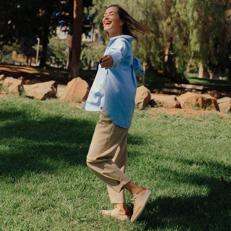 GROUNDIES NOVA GO1 WOMEN Beige Coral | Dámské barefoot tenisky