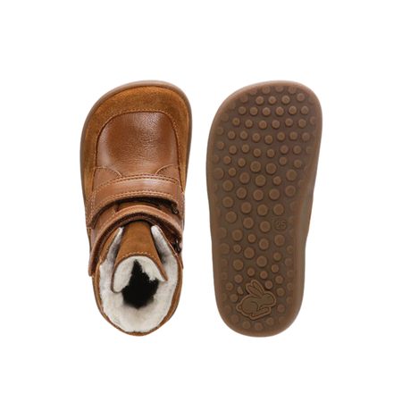BUNDGAARD BASIL Cognac | Dětské zimní zateplené barefoot boty
