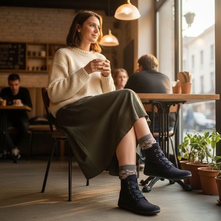 GROUNDIES SALZBURG WOMEN Midnight Blue | Dámské kotníkové barefoot boty