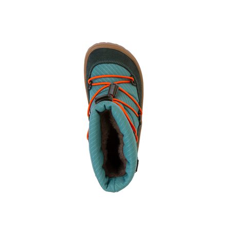 FRODDO ZIMNÍ TEX TRACK WOOL Petroleum | Dětské zimní zateplené barefoot boty
