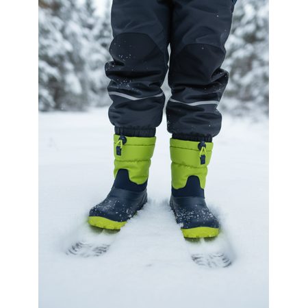 CRAVE SNOWSTORM Navy/Lime | Dětské zimní zateplené boty
