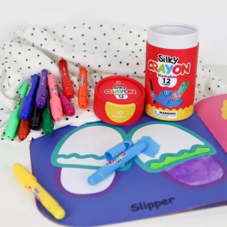 CHILDREN'S COLOURFUL GIFT SET Affenzahn DOG Drawstring Bag and Crayons