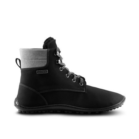 LEGUANO ICEBARE Black | Kotníčkové zateplené barefoot boty