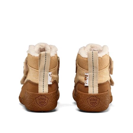 AFFENZAHN PREWALKER MIDBOOT VEGAN SNUGGY Affenzahn Brown | Dětské první barefoot zateplené botičky