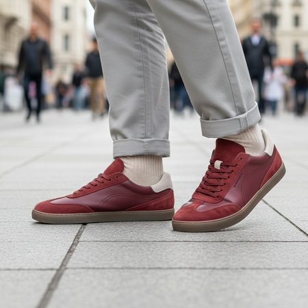 GROUNDIES PANAMA Bordeaux | Barefoot tenisky