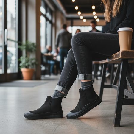 GROUNDIES SIENNA WOMEN Black | Dámské barefoot chelsea boty