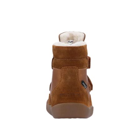 BUNDGAARD BASIL Cognac | Dětské zimní zateplené barefoot boty