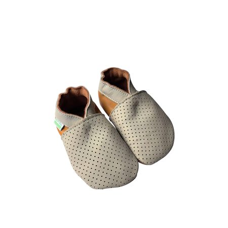 HOPI HOP BAREFOOT KOŽENÉ CAPÁČKY DĚROVANÉ Béžové | Dětské barefoot capáčky