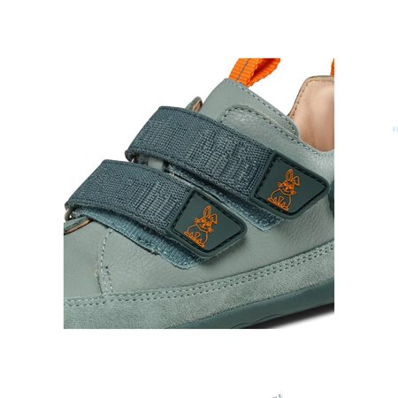 AFFENZAHN SNEAKER LEATHER BUDDY BUNNY Grey Blue | Dětské barefoot tenisky  8