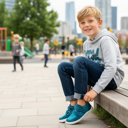 BABY BARE FEBO SNEAKERS Petrol | Dětské barefoot tenisky