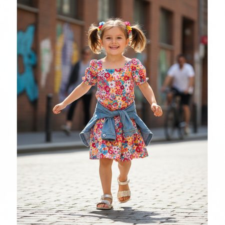 FRODDO SANDAL FLEXY FLOWER Gold Shine | Barefoot Sandals