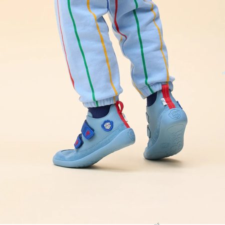 AFFENZAHN SNEAKER LEATHER BUDDY SHARK Blue | Dětské barefoot tenisky  4