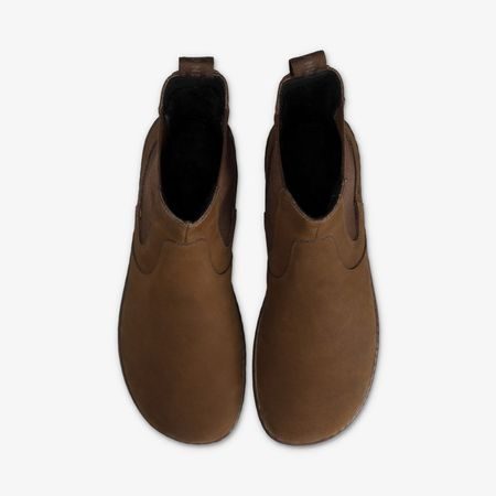 GROUNDIES CAMDEN Čokoládové | Zateplené chelsea barefoot boty