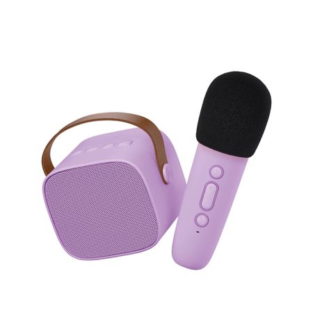 BLUETOOTH KARAOKE SET MIKROFON A REPRODUKTOR Fialový 1