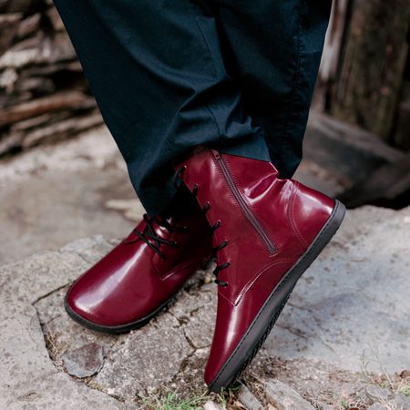 SHAPEN MAVERICK Plum | Kotníkové barefoot boty