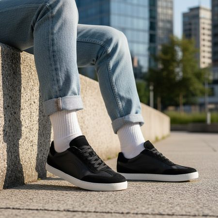 GROUNDIES PANAMA Black | Barefoot tenisky