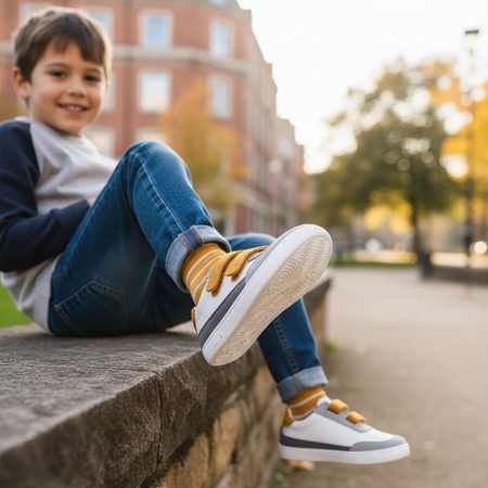 MURIS PETRA MINI Mustard | Children's barefoot sneakers