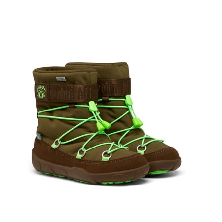 AFFENZAHN SNOWY WITTY VEGAN SNOWBOOT FROG Green Brown 3