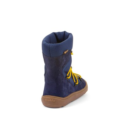 FRODDO ZIMNÍ TEX TRACK WOOL Blue | Dětské zimní zateplené barefoot boty
