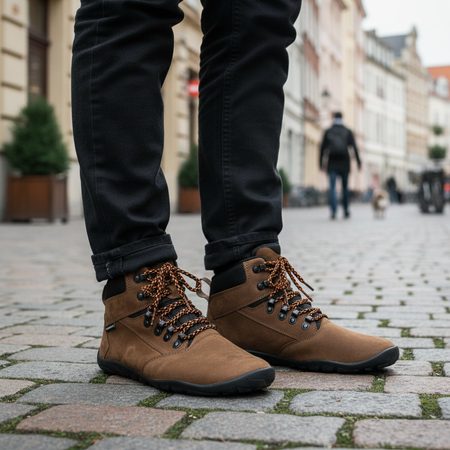 GROUNDIES PORTLAND Brown | Barefoot pohorky