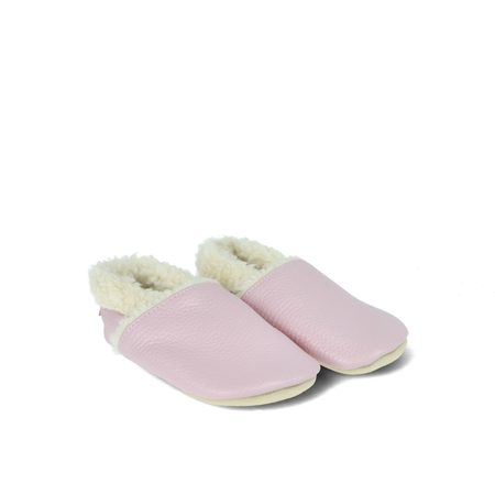 CRAVE CRAVITOS WINTER WOOL Světle růžové | Dětské zateplené barefoot capáčky