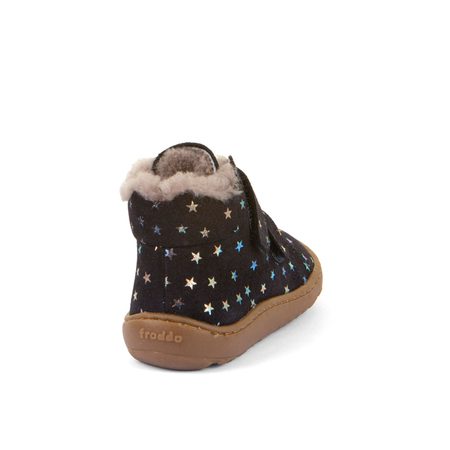 FRODDO ZIMNÍ FURRY Stars | Dětské zimní zateplené barefoot boty