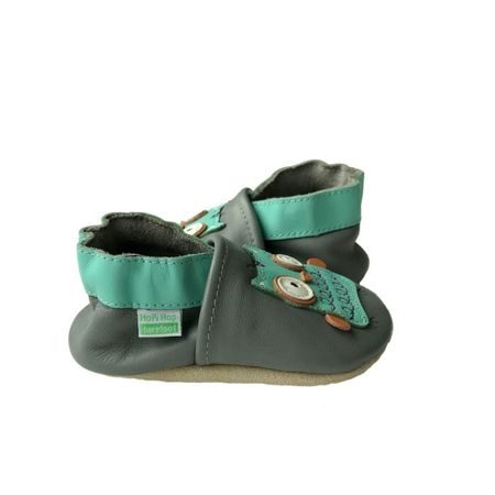 HOPI HOP KOŽENÉ CAPÁČKY SOVÍK ŠEDÉ 5