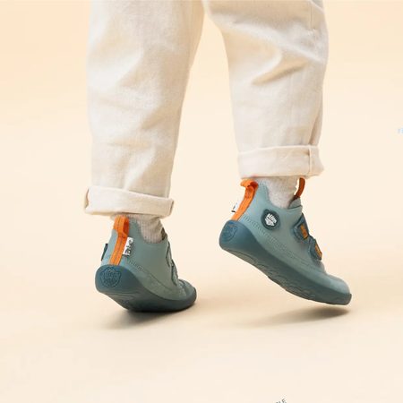 AFFENZAHN SNEAKER LEATHER BUDDY BUNNY Grey Blue | Dětské barefoot tenisky  4