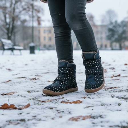 FRODDO UP TEX WINTER Stars | Dětské zimní zateplené barefoot boty
